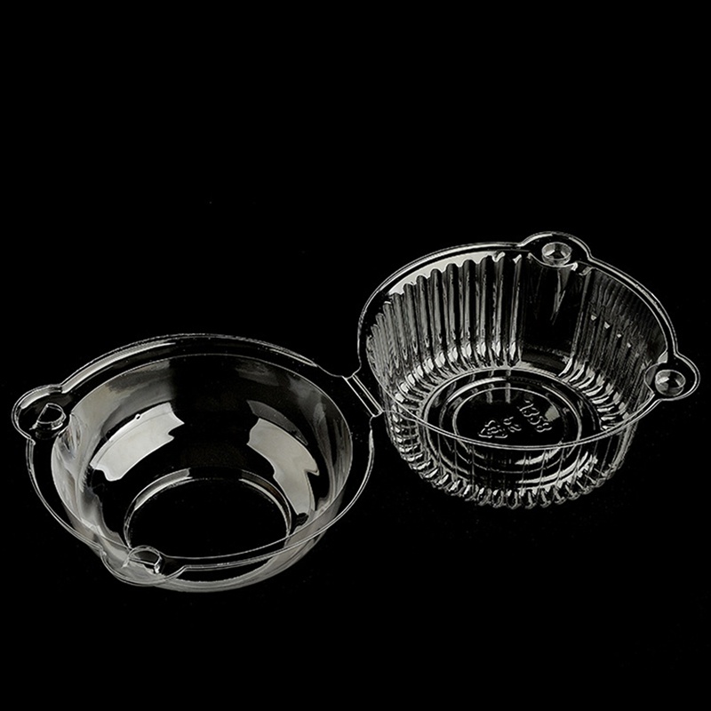 Set 100 Hộp Đựng Bánh Cupcake Bằng Nhựa Trong Suốt Kèm Nắp Đậy