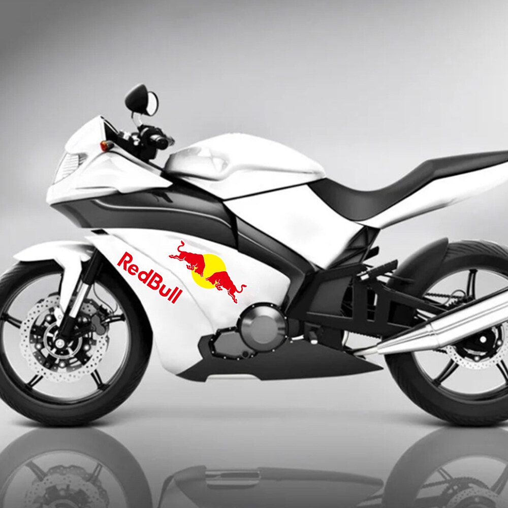 Đề Can Phản Quang Red Bull Dán Mũ Bảo Hiểm Xe Mô Tô Honda Yamaha