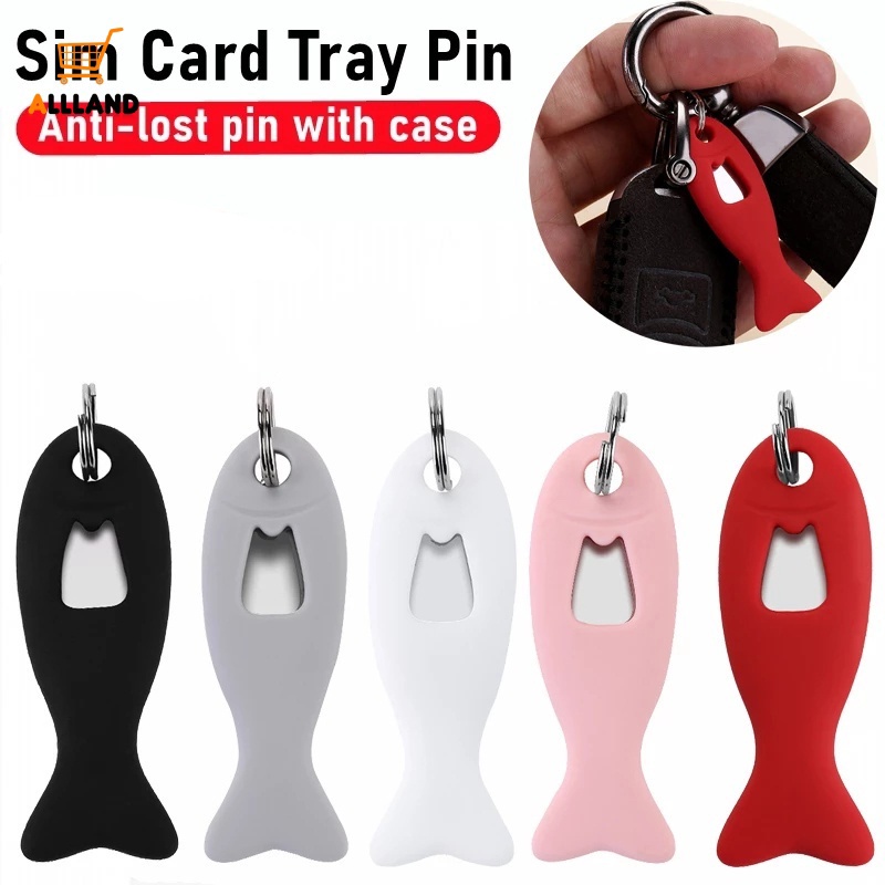 1 Móc Khóa Có Thanh Gắn Thẻ Sim Bằng Silicon Chống Thất Lạc