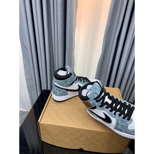 Giày thể thao nam nữ Louis Vuitton LV x Nike AJ 1 Low cao cấp thời trang cá tính