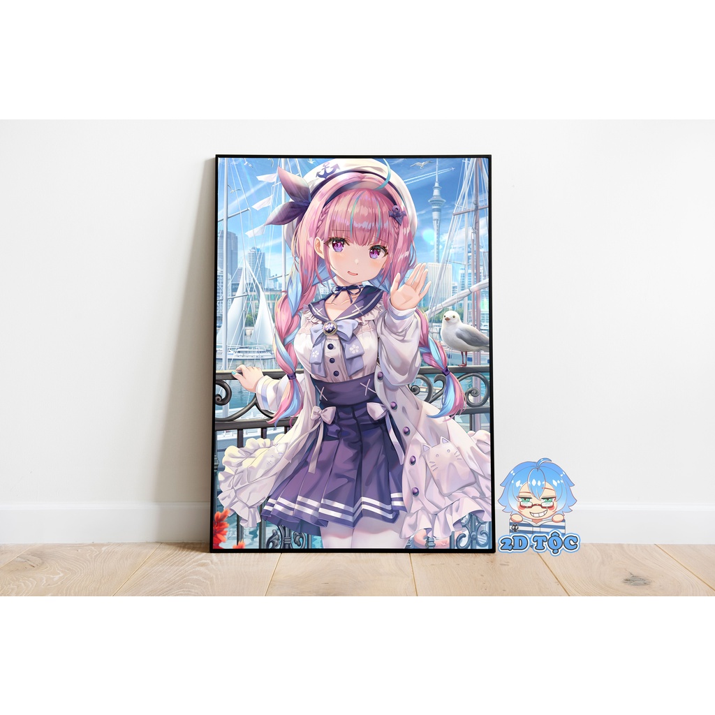 Tranh Poster A3 Minato Aqua Vtuber Hololive  Chất Liệu Giấy Cao Cấp - 2D Tộc Shop