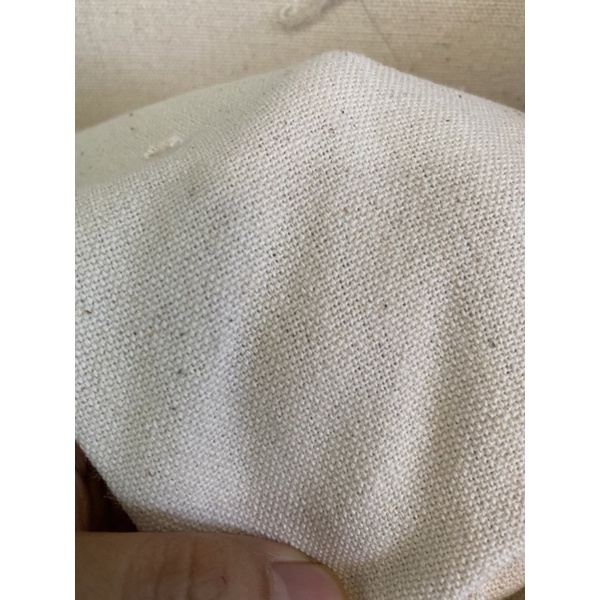 Vải canvas may túi khổ 160cm màu trắng, mộc