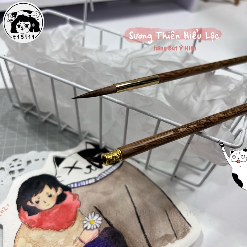 [t15l11] Cọ thư pháp Sương Thiên Hiểu Lộc-hãng Bút Ý Hiên