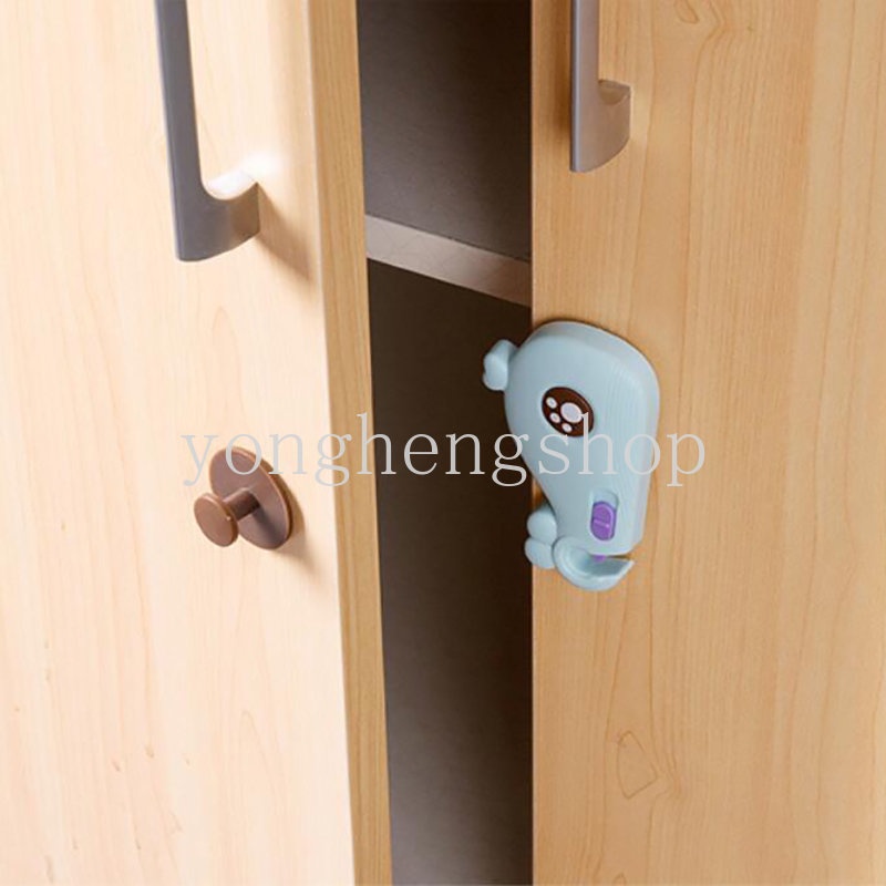 Khóa Cửa Tủ Lạnh / Tủ Quần Áo / Cửa Sổ / Ngăn Kéo Hình Cá Voi Dễ Thương Bảo Vệ An Toàn Cho Bé