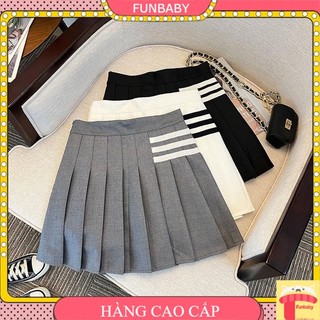 Chân váy xếp ly bé gái 1-6 tuổi đính nơ và kẻ, Chân váy dạ cho bé dày dặn kiểu dáng thời trang