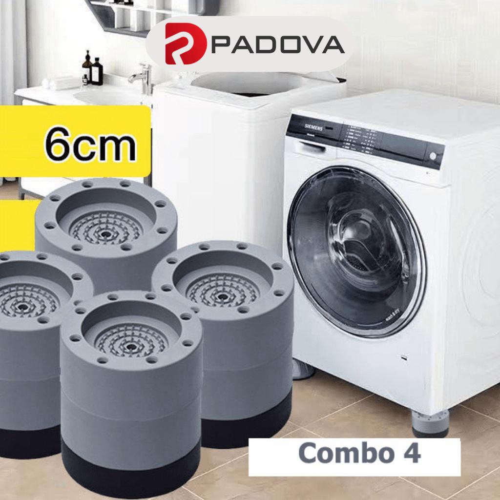 Bộ 4 Chân Đế Đỡ Máy Giặt, Tủ Lạnh Chống Ồn, Chống Rung 6cm Kiểu Mới PADOVA 9722