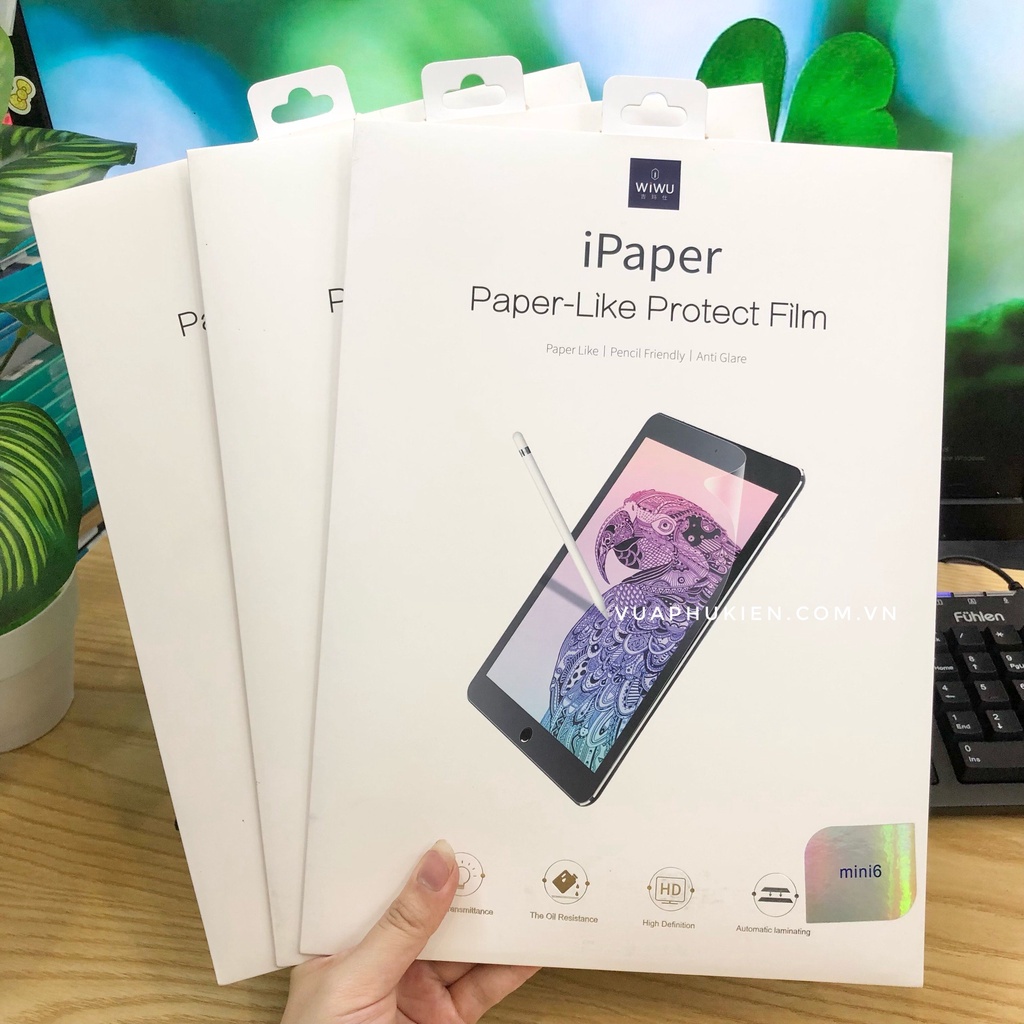 Tấm dán màn hình AG Paperlike WIWU cho iPad Pro 11/2.9 inch /10.9" /10.5" chống chói, chống vân tay