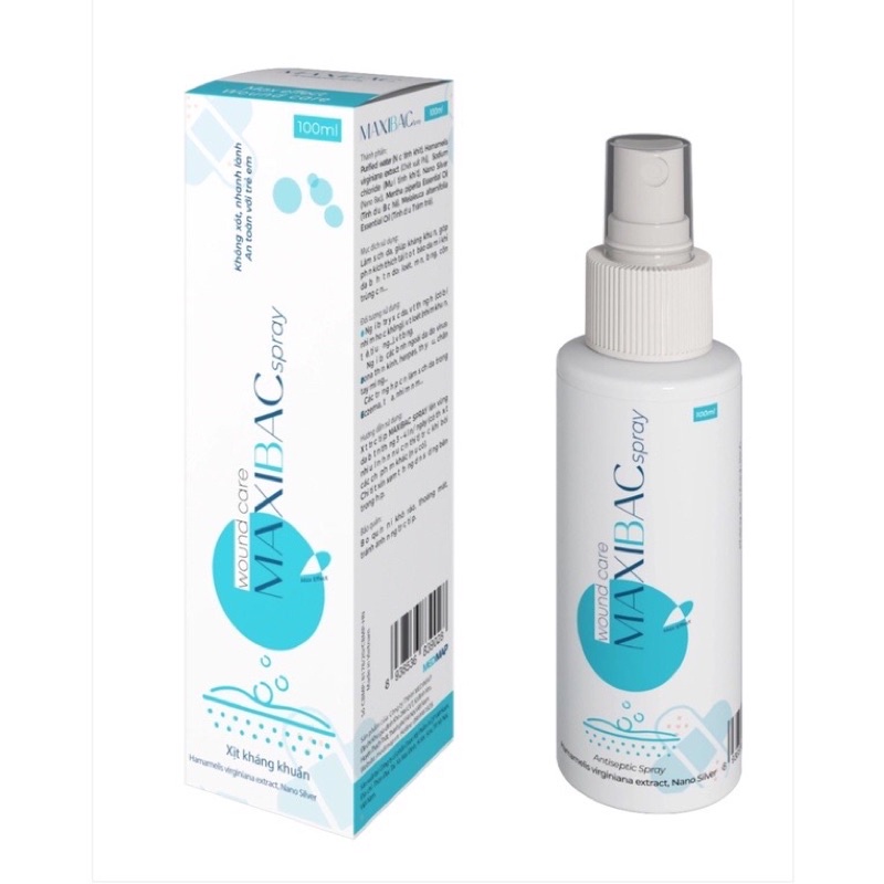 Xịt và gel kháng khuẩn Maxibac mau lành vết_thương, không xót da