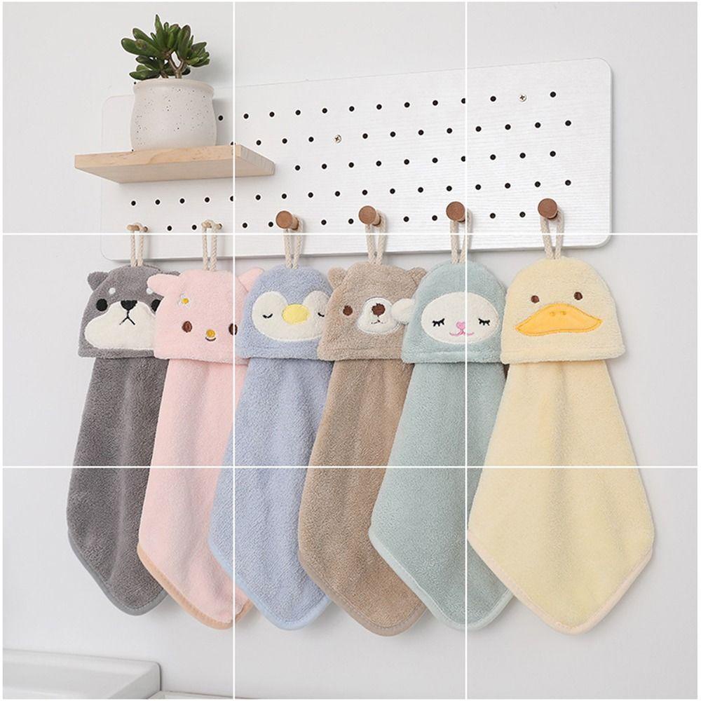 Khăn Lau Tay Thấm Hút Tốt In Họa Tiết Hoạt Hình Dễ Thương Tiện Dụng Cho Nhà Bếp