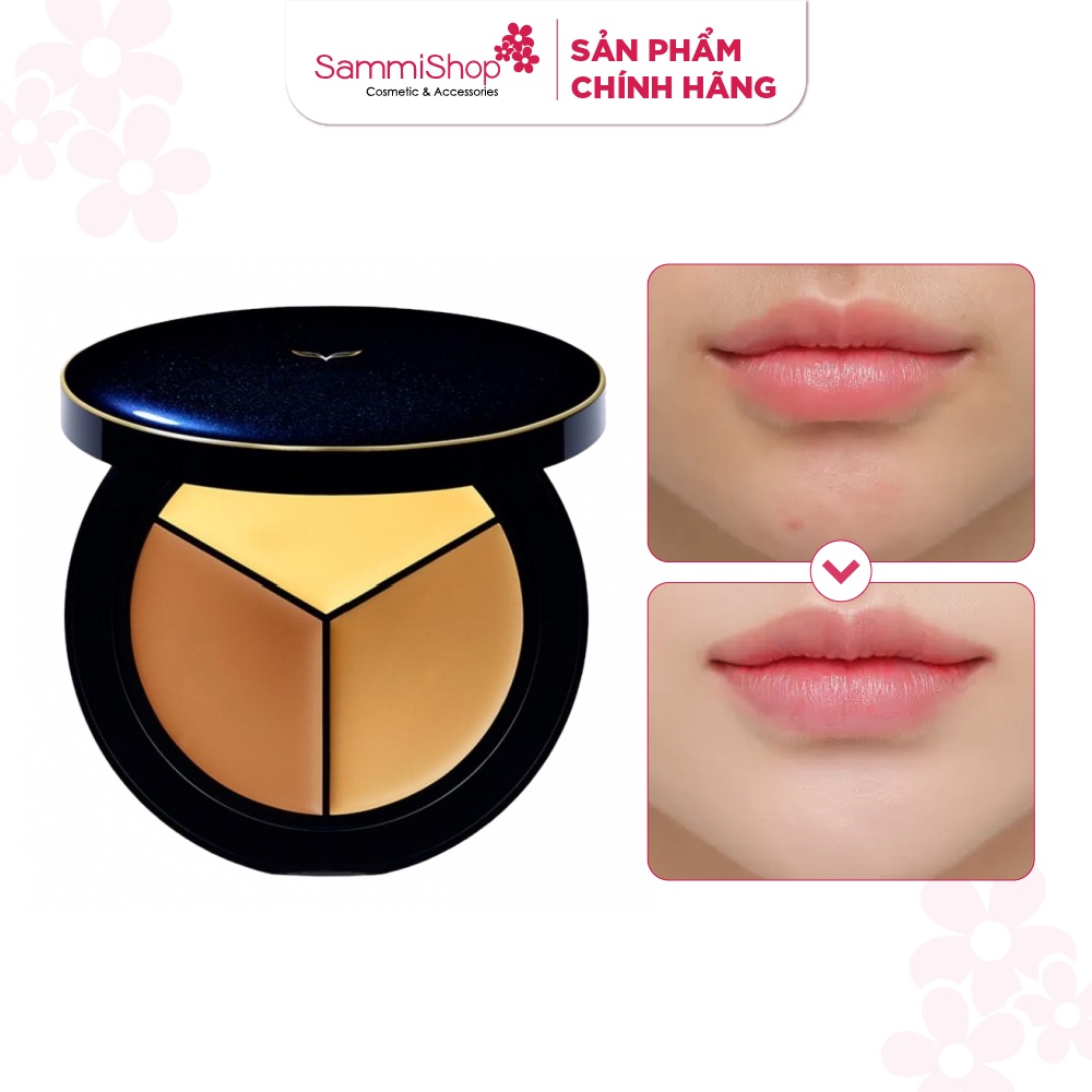 FOX Kem lót Completely Concealer Plate che khuyết điểm, tạo khối 3 ngăn - JC02