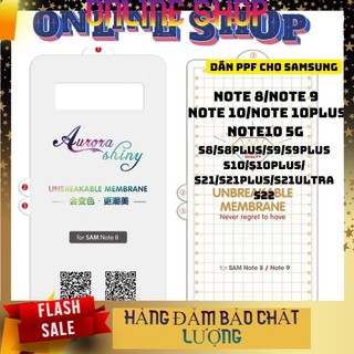 Dán film dẻo PPF Note8,Note9,Note10+,S7edge,S8, S8+, S9,S9+,S10,S10+,S10e full màn cong , bám dính tốt, chống bong mép