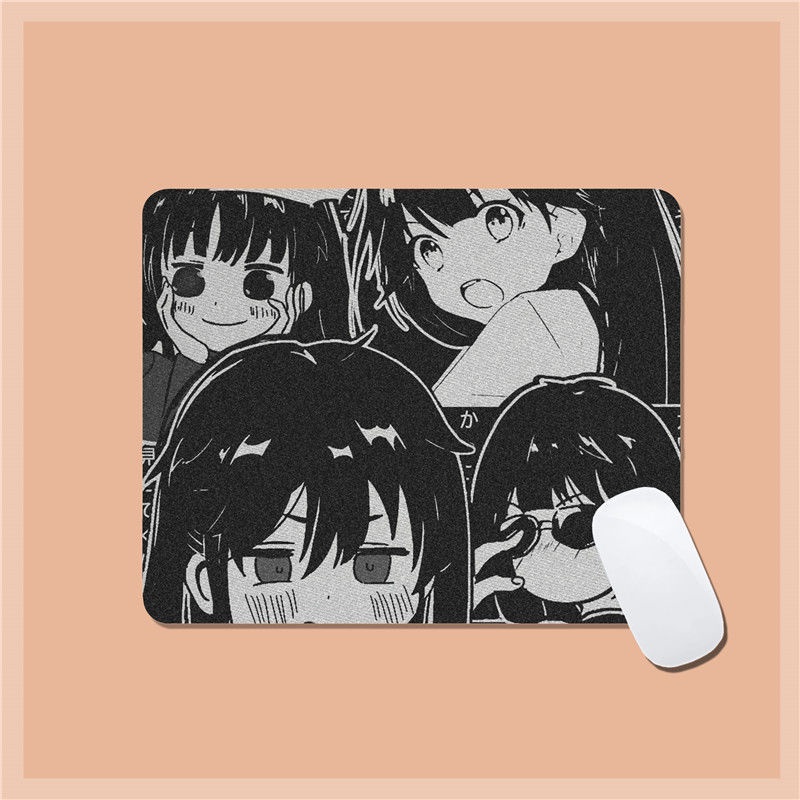 Tấm Lót Chuột Máy Tính Bằng Cao Su Họa Tiết Hoạt Hình Graffiti Đơn Giản