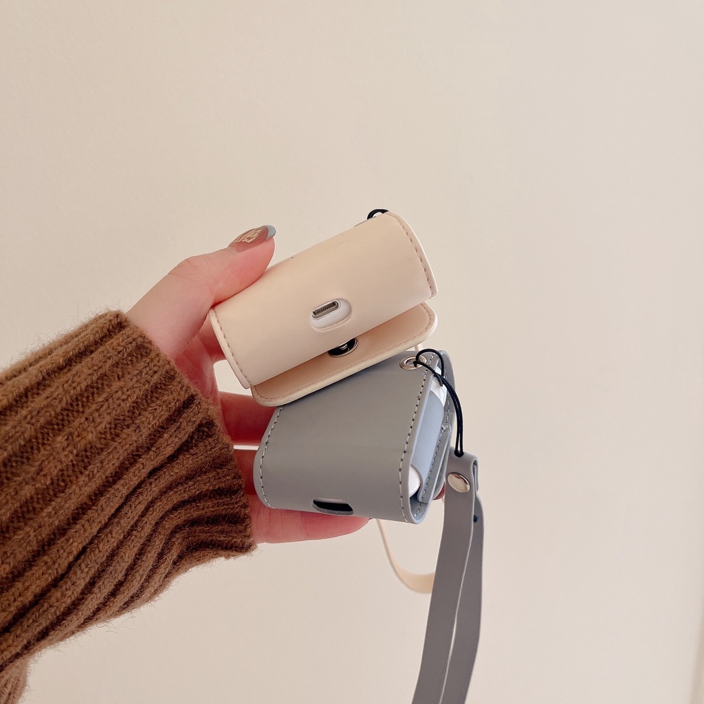 Vỏ Bảo Vệ Hộp Sạc Tai Nghe AirPods3 2021 / 3 / 3 Bằng Da Họa Tiết Mèo Và Chuột Dễ Thương Thời Trang Mới