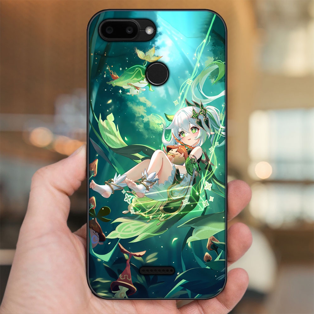 Ốp lưng Xiaomi Redmi 6 viền đen in hình Nahida Genshin Impact