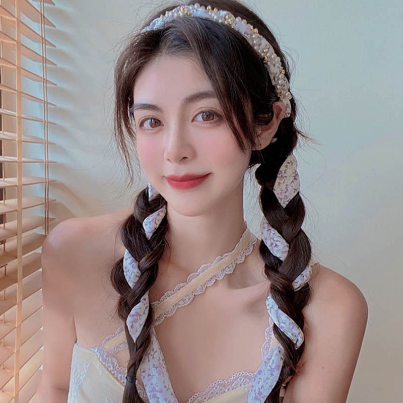 Băng Đô Vải Lụa Họa Tiết Hoa Thời Trang Cho Nữ
