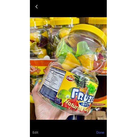 🍏🍇 Rau Câu Trái Cây Fruzel Assorted Natural Fruit Jelly 1450g của Mỹ