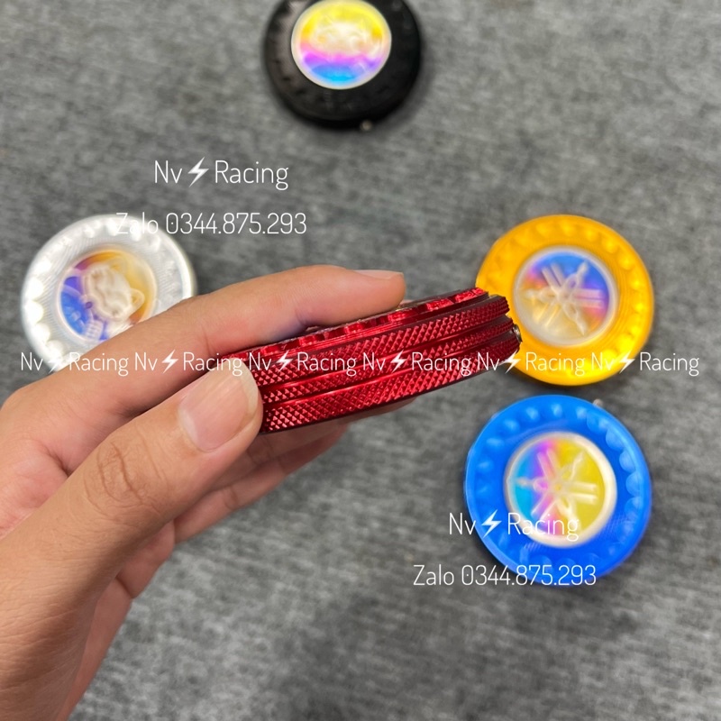 Nắp Xăng nhôm CNC kèm logo titan lắp được nhiều dòng xe