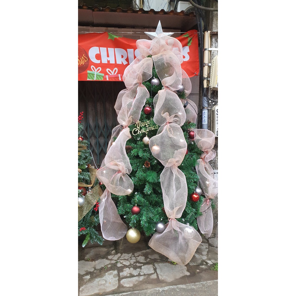 Cuộn Ruy băng lưới khổ lớn 50cm trang trí cây thông noel
