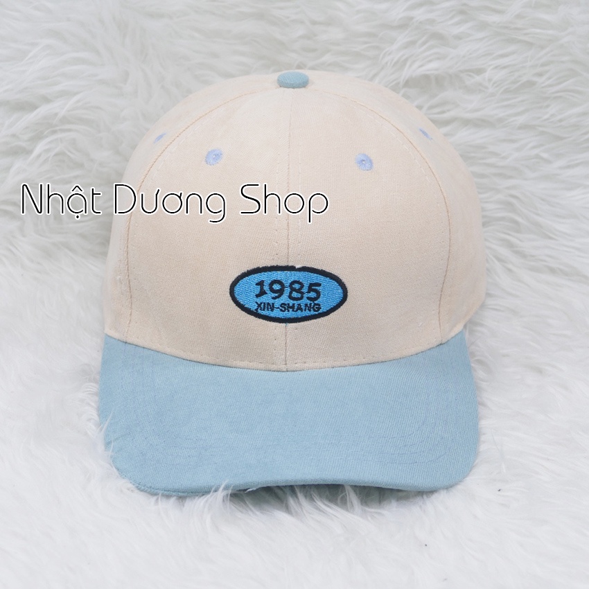 Mũ lưỡi trai, Nón kết nhung vá kết màu thêu số 1985 Xin shang phù hợp cho cả nam và nữ đi chơi hoặc du lịch.