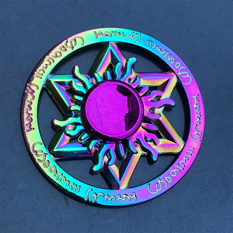 Quay Spinner 4 CÁNH Họa Tiết Tím Gradient Kim Loại giảm street căng thẳng mã S142
