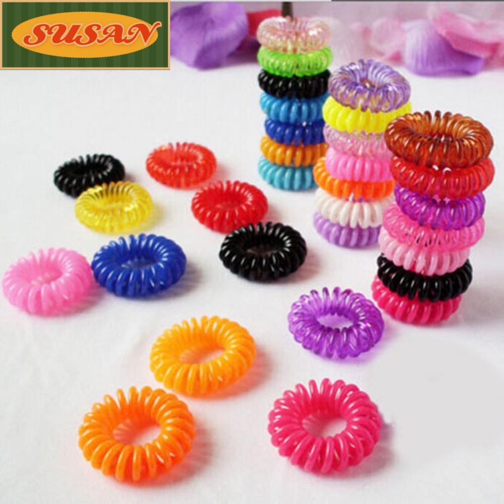 SUSANS 10PCS Colorful Hair Band Ponytail Holder Hair Rope Elastic Rubber Fashion Girl