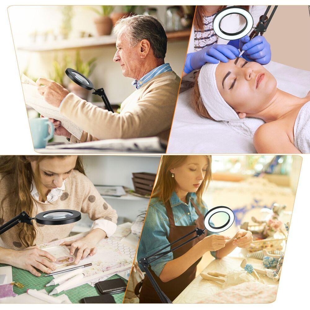 GOGOUP Kính LúP Để BàN PhóNg To 5X TiệN DụNg