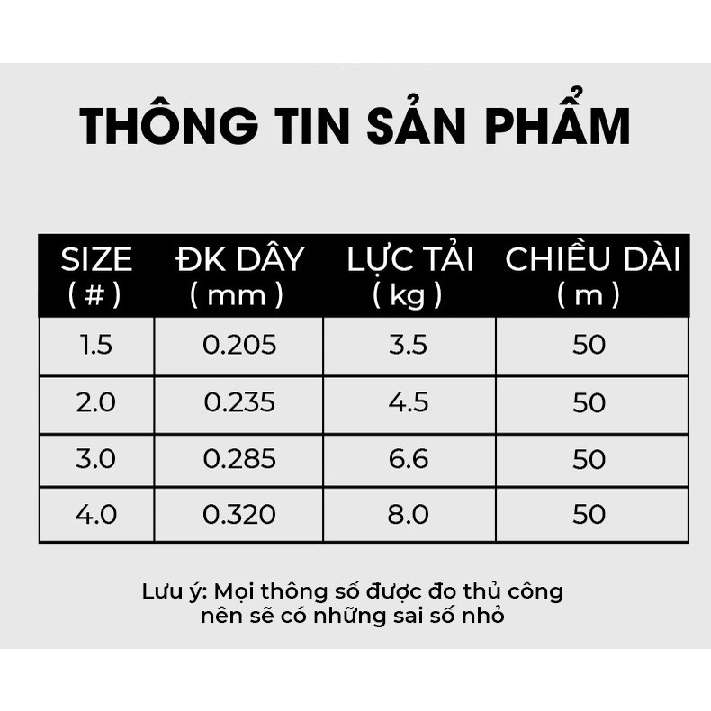 Dây Câu GUF Hỏa Long 50m