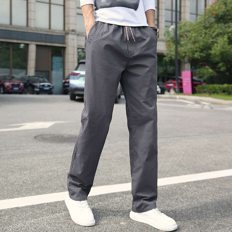 Quần Dài Thể Thao Dáng Rộng Ống Đứng Cỡ Lớn Thời Trang Thu Đông Cho Nam