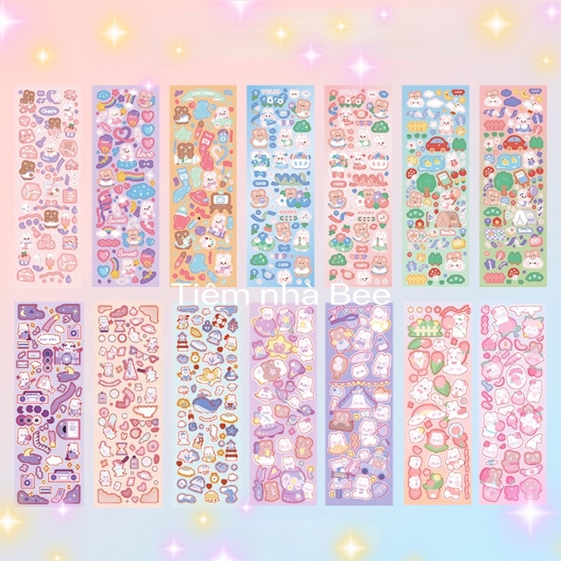 Combo 10 tấm sticker giá rẻ