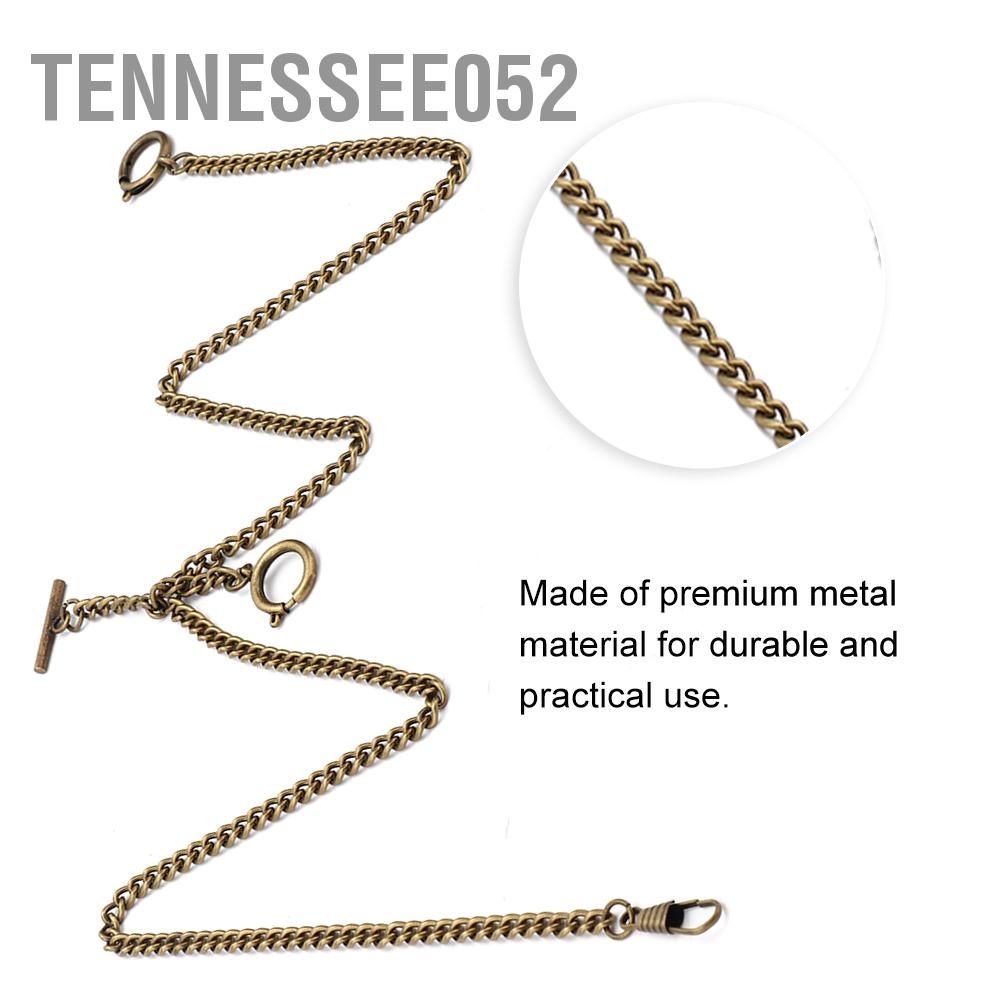 Tennessee052 Chuỗi đồng hồ bỏ túi bằng kim loại cổ điển 44cm Liên kết quà tặng