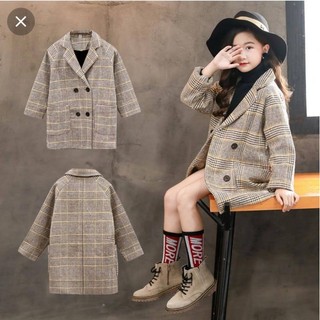 Combo áo dạ kẻ cao cấp cho bé tặng kèm khăn