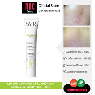  Kem Làm Giảm Mụn & Dầu Nhờn SVR Sebiaclear Active GEL 40ml 