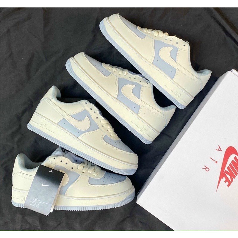 🎁Giày_ Air Force 1 , Giày AF1 Nam Nữ Thể Thao Trắng Xanh kemThời Trang Hàng Đẹp Full Box
