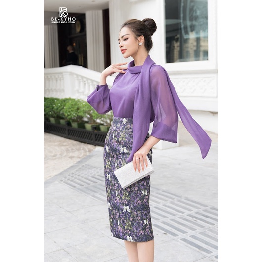 Chân váy hoa tím BE-KYHO