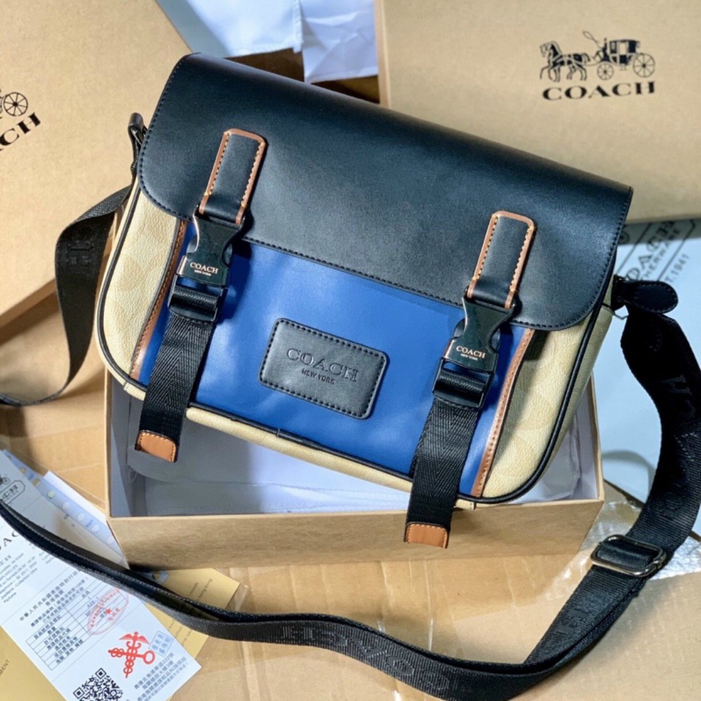 Túi đeo chéo nam Coac nắp gập khóa gài fullbox size 30