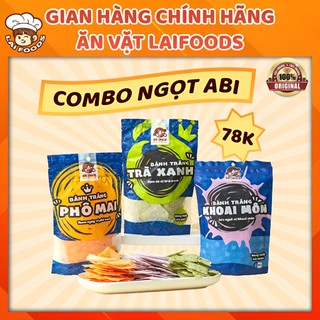 COMBO NGỌT 3 VỊ ABI SNACK - 1 PHÔ MAI 1 MATCHA 1 KHOAI MÔN - TẶNG QUÀ