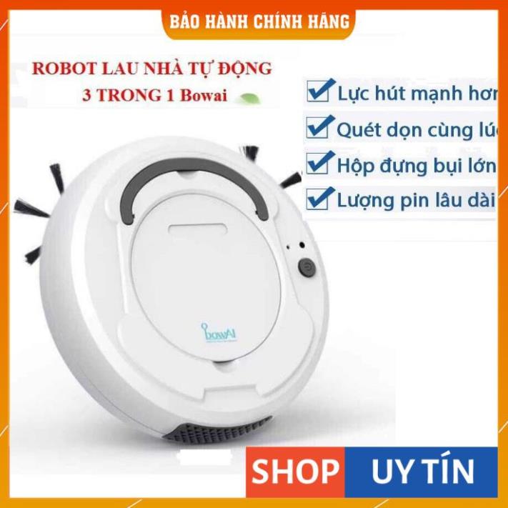 Robot hút bụi Bowai thông minh - Robot lau nhà tự động công nghệ AI 3 trong 1 -FUJIKA