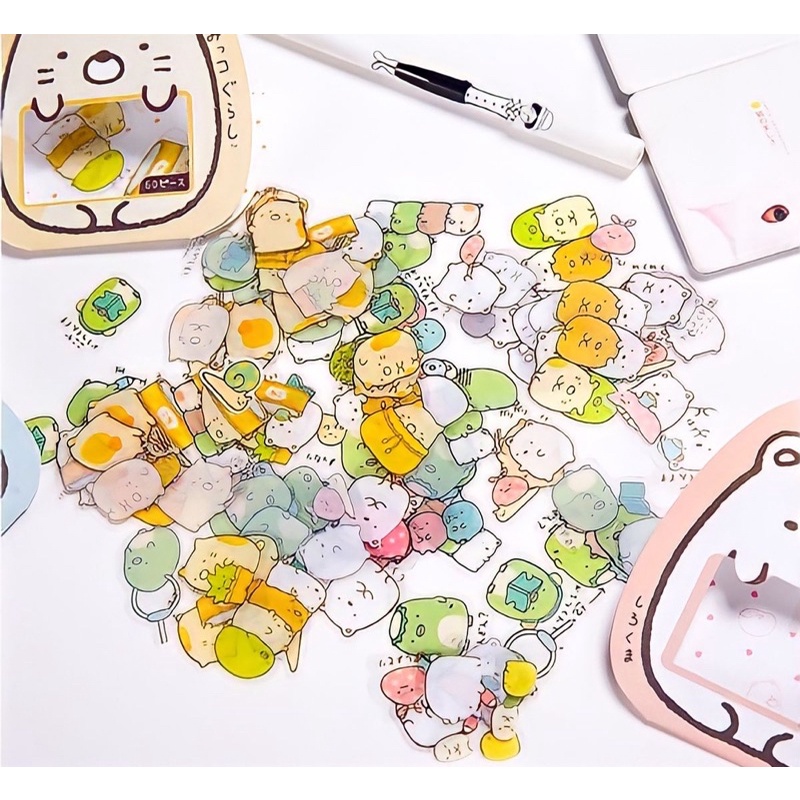 Bộ 50 Miếng Sticker Kawaii Molang Siêu Xinh
