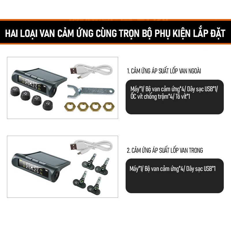 TRỌN BỘ ÁP SUẤT LỐP CẢNH BÁO TIẾNG VIỆT, CÀI ĐẶT BẰNG GIỌNG NÓI TIẾNG VIỆT BẢO HÀNH 12 THÁNG