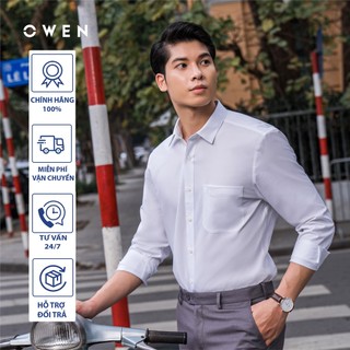 Áo Sơ mi Trắng OWEN dài tay CÓ TÚI và KHÔNG TÚI sợi Recycle cao cấp AR230332DT, AS221562D