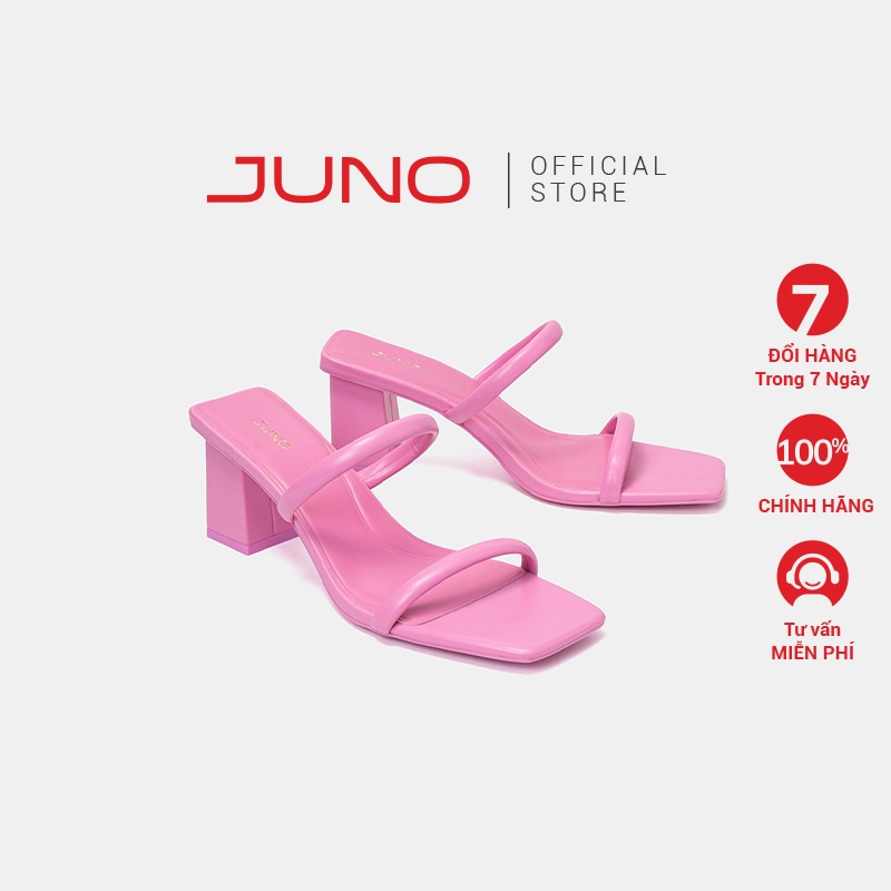 Giày Mules 7cm Nữ Thời Trang JUNO Sandal Quai Ống SD07093