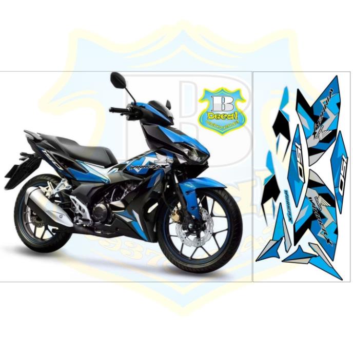 DECAL PVC 5 LỚP CHẤT LƯỢNG CAO Tem rời winner X mẫu zin xanh đen
