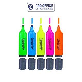Bút Dạ Quang Highlight PRO OFFICE Ngòi Cứng, Mực Ra Đều Dùng Cho Đánh Dấu HL500