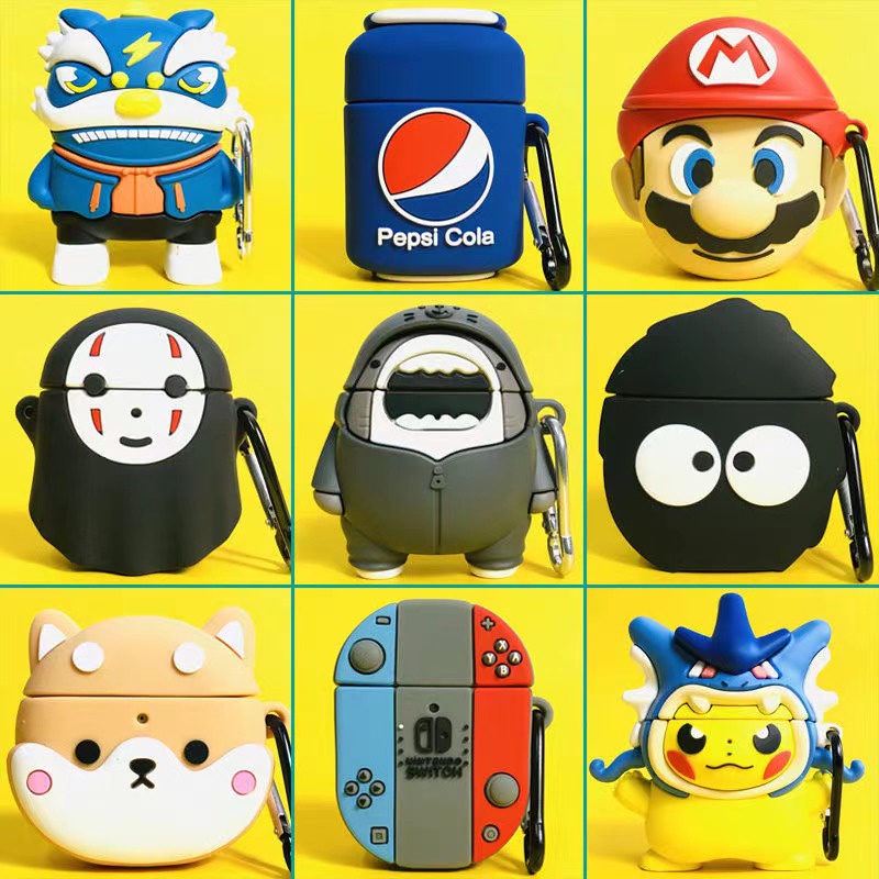 Vỏ Bảo Vệ Hộp Sạc Tai Nghe VIVO TWS Air Hình Vịt Và Bóng Poke Dễ Thương