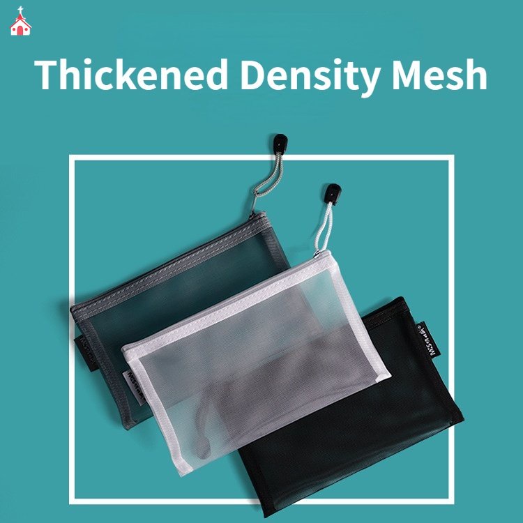 Túi Đựng Bút Dạng Lưới Trong Suốt Sức Chứa Lớn Kiểu Dáng Đơn Giản