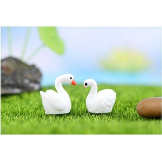 Mô hình Thiên nga mini trang trí tiểu cảnh, terrarium, bể cá