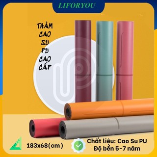 Thảm yoga 5mm cao su PU in định tuyến Nặng 3kg chất liệu pu cao cấp chống trơn trượt rất tốt