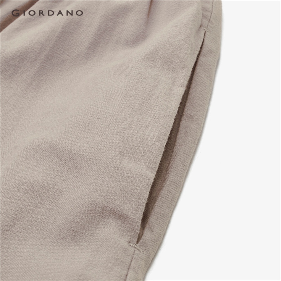 Đầm sơ mi GIORDANO 05462680 flannel cotton màu trơn cho nữ