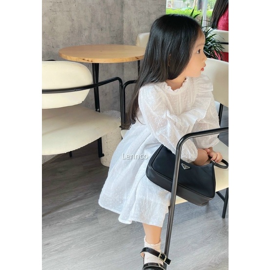 ĐẦM TRẮNG XÔ BI TAY DÀI BÉ GÁI PHỐI BÈO