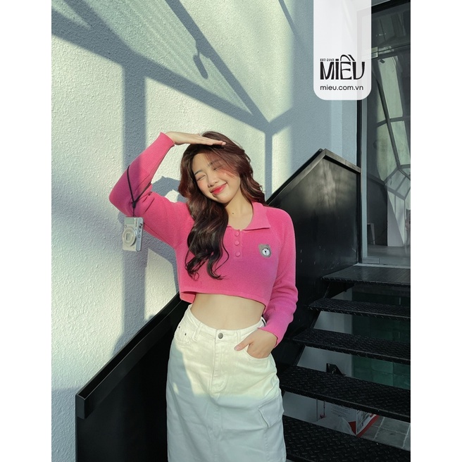 Áo croptop len teddy 993 trẻ trung năng động AL83